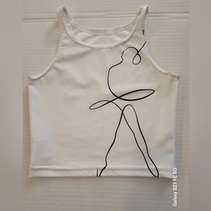 White Sleeveless Cropped Top Size XS